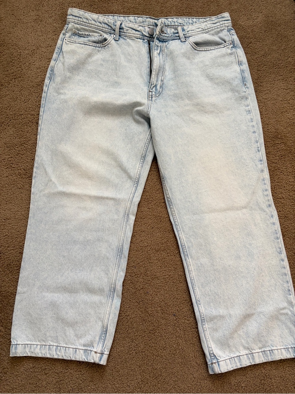Original Use Light Blue Relaxed Straight Jeans